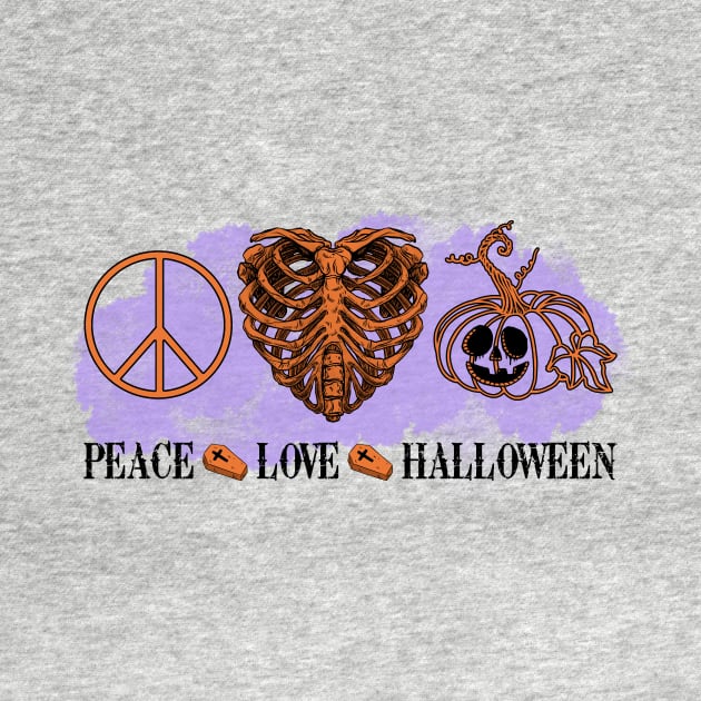 Peace Love Halloween by LMW Art